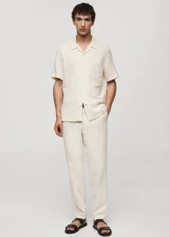 MANGO Koszule*Koszula regular fit z bawełnianej kory