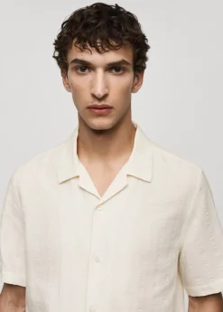 MANGO Koszule*Koszula regular fit z bawełnianej kory