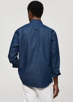 MANGO Koszule*Koszula regular fit z bawełnianego batystu