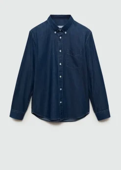 MANGO Koszule*Koszula regular fit z bawełnianego batystu