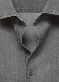 MANGO Koszule*Koszula regular fit z bawełnianego batystu