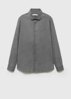 MANGO Koszule*Koszula regular fit z bawełnianego batystu