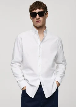 MANGO Koszule*Koszula regular fit z bawełnianej tkaniny oxford