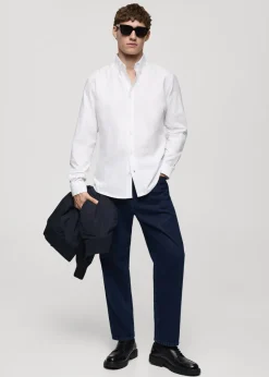 MANGO Koszule*Koszula regular fit z bawełnianej tkaniny oxford