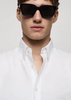 MANGO Koszule*Koszula regular fit z bawełnianej tkaniny oxford