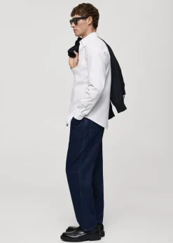 MANGO Koszule*Koszula regular fit z bawełnianej tkaniny oxford