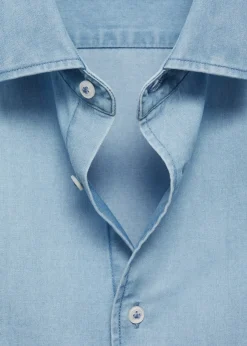 MANGO Koszule*Koszula regular fit z bawełnianego batystu