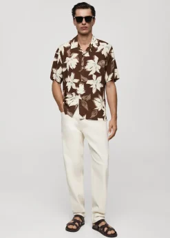 MANGO Koszule*Koszula regular fit z hawajskim nadrukiem