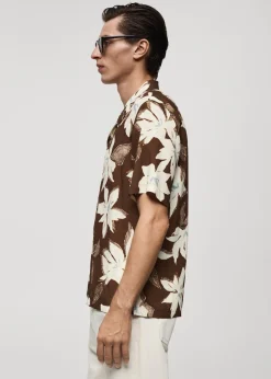 MANGO Koszule*Koszula regular fit z hawajskim nadrukiem