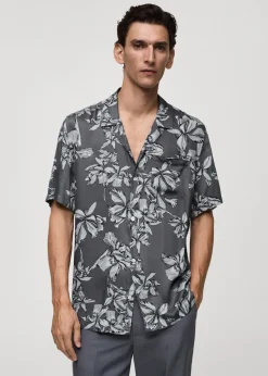 MANGO Koszule*Koszula regular fit z hawajskim nadrukiem