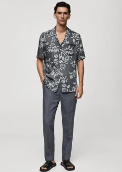 MANGO Koszule*Koszula regular fit z hawajskim nadrukiem