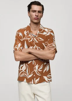 MANGO Koszule*Koszula regular fit z hawajskim nadrukiem