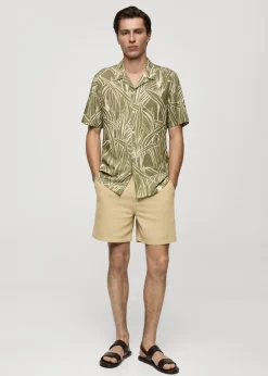 MANGO Koszule*Koszula regular fit z nadrukiem w liście