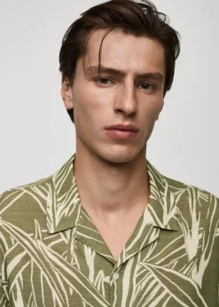 MANGO Koszule*Koszula regular fit z nadrukiem w liście