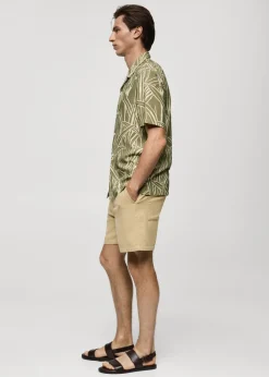 MANGO Koszule*Koszula regular fit z nadrukiem w liście