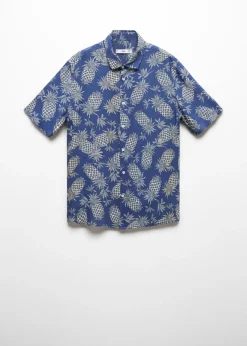 MANGO Koszule*Koszula regular fit z nadrukiem w ananasy