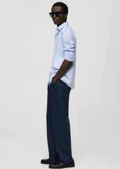 MANGO Koszule*Koszula regular fit z tkaniny bawełnianej fil-à-fil