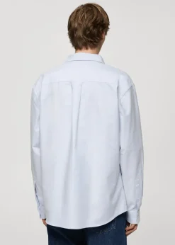 MANGO Koszule*Koszula relaxed fit z bawełnianej tkaniny oxford