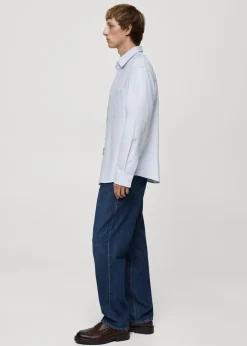 MANGO Koszule*Koszula relaxed fit z bawełnianej tkaniny oxford