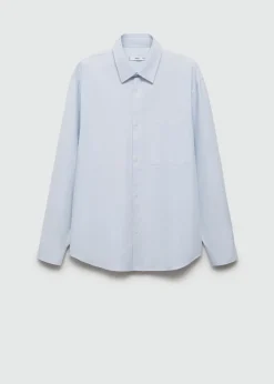 MANGO Koszule*Koszula relaxed fit z bawełnianej tkaniny oxford
