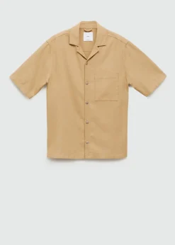 MANGO Koszule*Koszula relaxed fit z bawełny z kieszenią