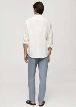 MANGO Koszule*Koszula relaxed fit z lnu i tencelu