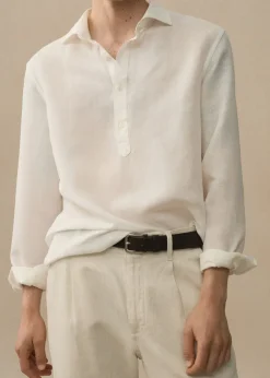 MANGO Koszule*Koszula relaxed fit z lnu i tencelu