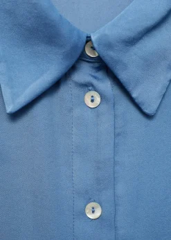 MANGO Koszule I Bluzki*Koszula satynowa z krótkim rękawem