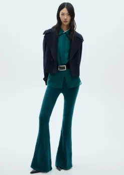 MANGO Koszule I Bluzki*Koszula satynowa z krytym zapięciem na guziki