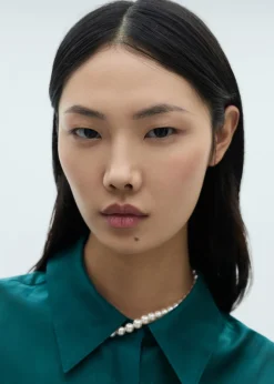 MANGO Koszule I Bluzki*Koszula satynowa z krytym zapięciem na guziki