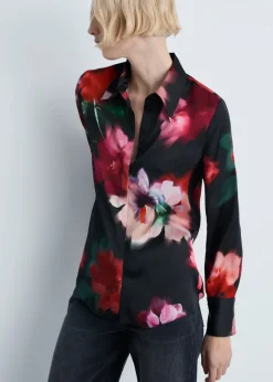 MANGO Koszule I Bluzki*Koszula satynowa ze wzorem