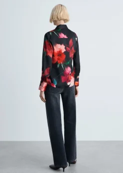 MANGO Koszule I Bluzki*Koszula satynowa ze wzorem