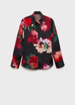 MANGO Koszule I Bluzki*Koszula satynowa ze wzorem