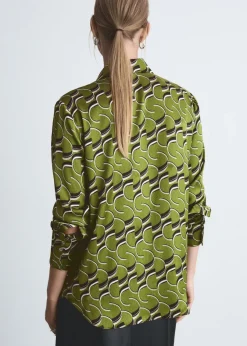 MANGO Koszule I Bluzki*Koszula satynowa ze wzorem