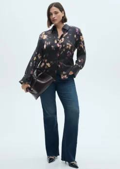 MANGO Koszule I Bluzki*Koszula satynowa ze wzorem