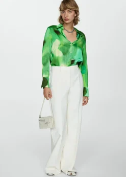 MANGO Koszule I Bluzki*Koszula satynowa ze wzorem