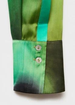 MANGO Koszule I Bluzki*Koszula satynowa ze wzorem