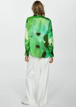 MANGO Koszule I Bluzki*Koszula satynowa ze wzorem