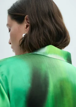 MANGO Koszule I Bluzki*Koszula satynowa ze wzorem