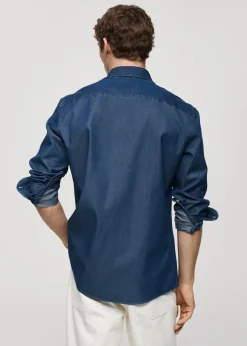 MANGO Koszule*Koszula slim fit z bawełnianego batystu