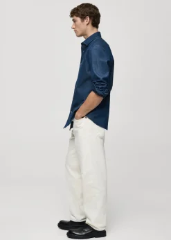 MANGO Koszule*Koszula slim fit z bawełnianego batystu