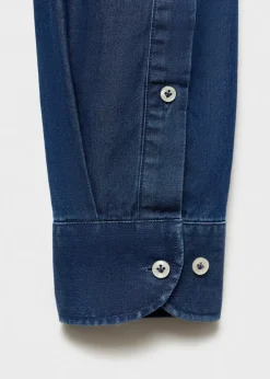 MANGO Koszule*Koszula slim fit z bawełnianego batystu