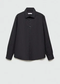 MANGO Koszule*Koszula slim fit z bawełny w prążki