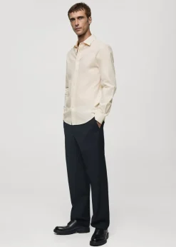 MANGO Koszule*Koszula slim fit z flaneli z 100% bawełny