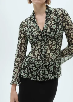 MANGO Koszule I Bluzki*Koszula szyfonowa w kwiaty