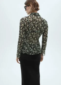 MANGO Koszule I Bluzki*Koszula szyfonowa w kwiaty