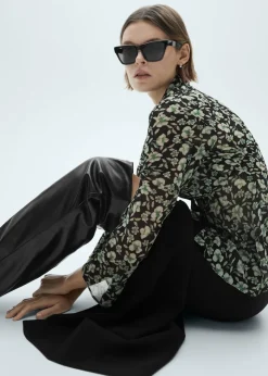 MANGO Koszule I Bluzki*Koszula szyfonowa w kwiaty