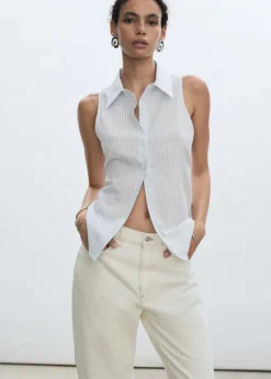 MANGO Koszule I Bluzki*Koszula tekstura w paski