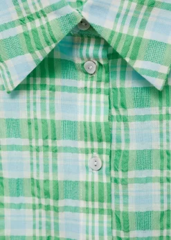 MANGO Koszule I Bluzki*Koszula w kratę bez rękawów