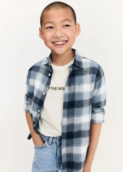 Dzieci MANGO Koszule*Koszula w kratkę z kieszenią